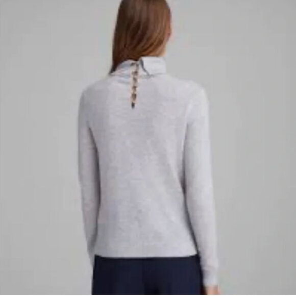 CLUB MONACO Gennado Cashmere Pullover Sweater with Silver Buttons Medium - Picture 9 of 9